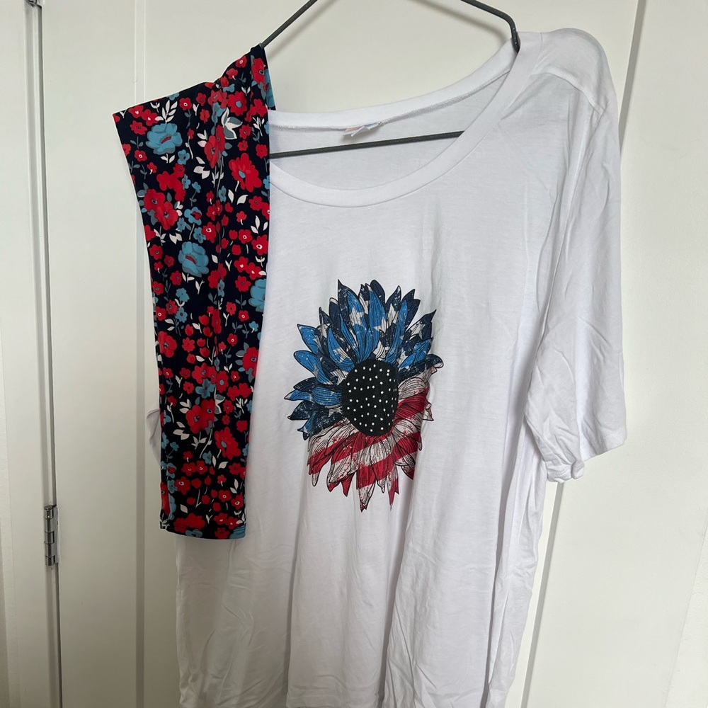 Lularoe Americana Boyfriend T Outfit